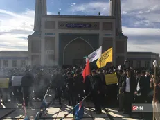 دانشجویان مشهدی در روز دانشجو برای استکبار جهانی خط و نشان کشیدند/سلبریتی ها چرا در برابر اتفاقات فرانسه سکوت کردند؟!