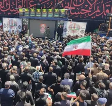 مراسم تشییع ۱۵ شهید حملات رژیم غاصب صهیونی در مشهد