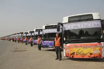 مسیر یکسره اتوبوسی از تهران، قم و اصفهان تا نجف از مرز خسروی برقرار شد