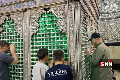 حضور رئیس مجلس در حرم مطهر حضرت عبدالعظیم حسنی (ع) + عکس