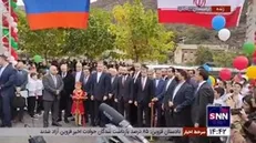 پخش سرود ملی ایران و ارمنستان در مراسم افتتاح کنسولگری ایران در شهر کاپان ارمنستان