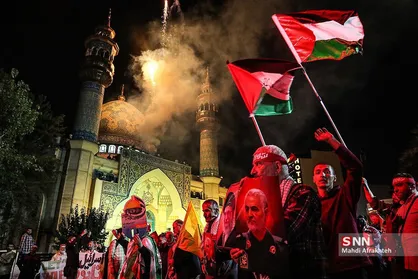 جشن پیروزی در میدان مقاومت / آشکاری اضمحلال رژیم اشغالگر با طوفان در لانه عنکبوت + فیلم