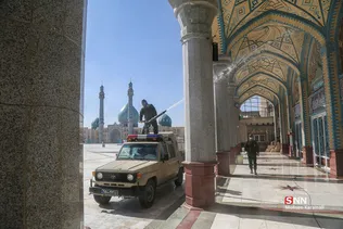 رزمایش ضدعفونی کردن حضرت علی ابن ابی اطالب (ع) - قم