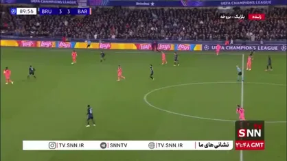 گل چهارم کلوب بروژ به بارسلونا که توسط داور مردود اعلام شد