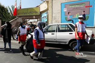 توزیع ماسک در محله هرندی