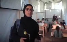 هم‌دردی کودکان غزه با دانش‌آموزان مدرسهٔ شجره طیبه میناب