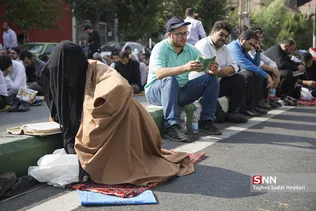 مراسم دعای عرفه در خیابان سعدی