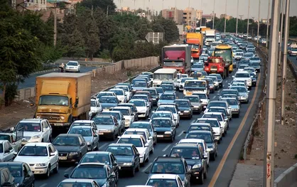 ترافیک سنگین در محور چالوس در محدوده کندوان