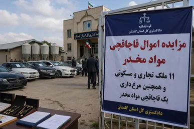 مزایده اموال یک قاچاقچی در گلستان آغاز شد
