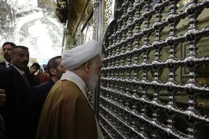 حجت&zwnj;الاسلام والمسلمین محسنی اژه&zwnj;ای حرم امامین کاظمین را زیارت کرد