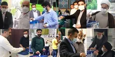 مداحان و چهره‌های مذهبی پای صندوق رای حاضر شدند