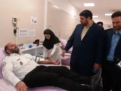 پویش خون قهرمان با حضور عوامل اورژانس برگزار شد