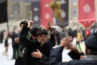 عزاداری و عرض تسلیت عاشقان امام باقر علیه السلام در حرم بانوی کرامت