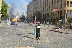 معترضان خشونت‌طلب، نیروی پلیس لبنان را در آسانسور کشتند