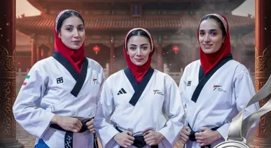 نقره تیم ملی پومسه دختران ایران در قهرمانی جهان