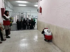 مانور زلزله در خوابگاه دانشجویی دانشگاه علوم پزشکی فسا اجرا شد