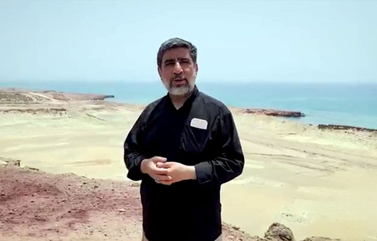 حضور حاج مهدی سلحشور در جمع رزمندگان نیروی زمینی سپاه در جزایر خلیج فارس و پیام به مردم مبعوث شده ایران اسلامی