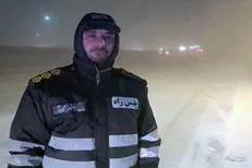 بارش برف سنگین در محور هراز