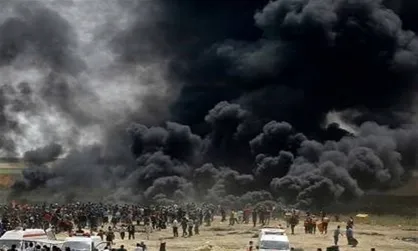 زخمی شدن ۴۰ فلسطینی در سی و چهارمین راهپیمایی بازگشت
