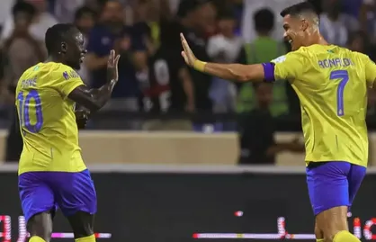 جشن قهرمانی مانه با سورپرایز ویژه رونالدو در النصر
