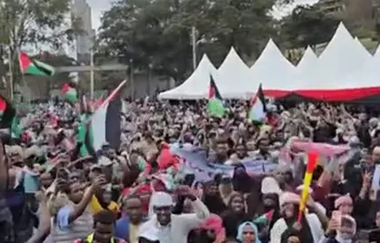 تجمع هزاران کنیایی در نایروبی در حمایت از مردم فلسطین