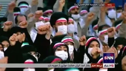 همخوانی بسیجیان در محضر رهبر معظم انقلاب اسلامی