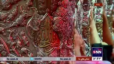 طنین اذان ظهر در صحن ملکوتی قمربنی هاشم علیه السلام