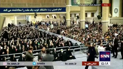 شور و شوق دانشجویان پیش از دیدار با رهبر انقلاب