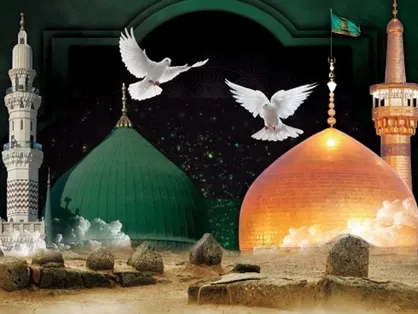 سلام من به مدینه
به آستان رفیعش
به مسجد نبوی
به لاله های بقیعش