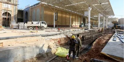 پیشرفت ۹۰ درصدی زیرساخت صحن رسول اکرم (ص) حرم علوی