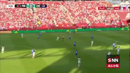 برونو فرناندز بخت مسلم گلزنی را در دقیقه ۴ از دست داد / پرتغال 0 - 0 کرواسی