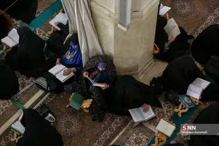 آیین ترتیل‌خوانی قرآن کریم در حرم حضرت معصومه(س)