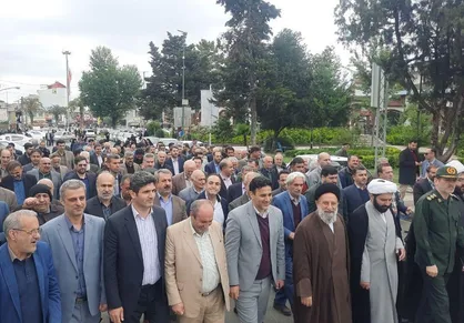 تجمع اصناف و بازاریان گیلانی در حمایت از مردم مظلوم غزه