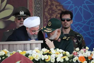 سخنرانی رییس جمهور در رژه بزرگ نیروهای مسلح