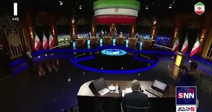 لحظه گریم نامزد&zwnj;ها پیش از آغاز سومین مناظره انتخاباتی