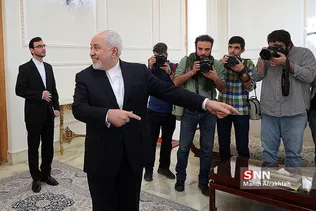 دیدار ظریف و رییس هیئت پارلمانی فلسطین