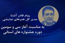 پیام مدیرکل هنر‌های نمایشی به جشنواره‌های تئاتر استانی