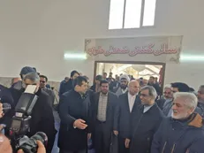 افتتاح خانه کشتی شهر طرقبه با حضور رئیس مجلس و وزیر ورزش و جوانان