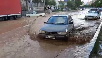 بارش شدید باران و جاری شدن سیل در برخی مناطق تهران