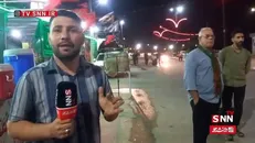 گزارش خبرنگار SNNTV از مسیر منتهی به مرز چذابه/ گرمای ۵۰ درجه هم مانع از خدمت‌رسانی به زائران اربعین نشد